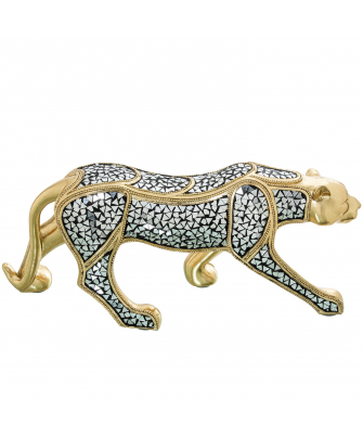 Figura Resina Guepardo Dorado 53x16x22cm