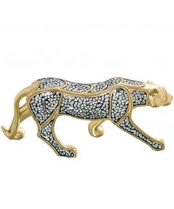 Figura Resina Guepardo Dorado 53x16x22cm
