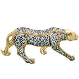 Figura Resina Guepardo Dorado 53x16x22cm