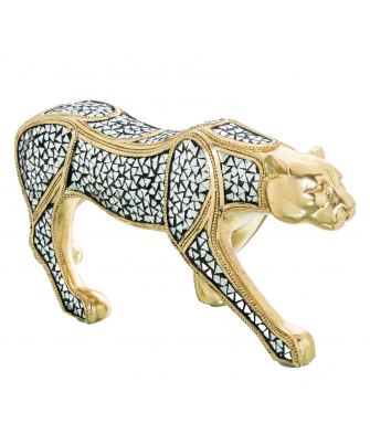 Figura Resina Guepardo Dorado 53x16x22cm