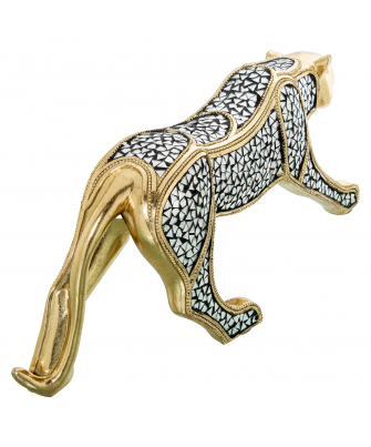 Figura Resina Guepardo Dorado 53x16x22cm