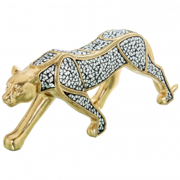 Figura Resina Guepardo Dorado 53x16x22cm
