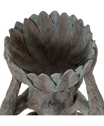 Figura Resina Chimpancé C/cuenco 29x28x49cm