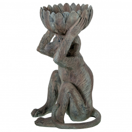 Figura Resina Chimpancé C/cuenco 29x28x49cm