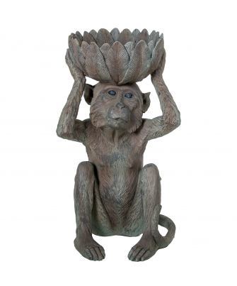 Figura Resina Chimpancé C/cuenco 29x28x49cm