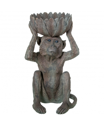 Figura Resina Chimpancé C/cuenco 29x28x49cm