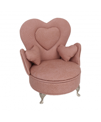 Joyero Polipiel C/espejo Rosa Sillon 15.5x12x18cm