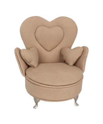 Joyero Polipiel C/espejo Beige Sillon 15.5x12x18cm