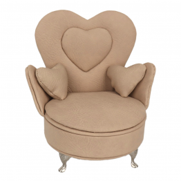 Joyero Polipiel C/espejo Beige Sillon 15.5x12x18cm