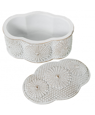 Joyero Resina Blanco 13x8,5x7cm