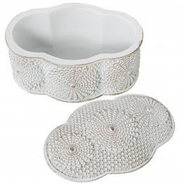 Joyero Resina Blanco 13x8,5x7cm