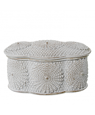 Joyero Resina Blanco 13x8,5x7cm