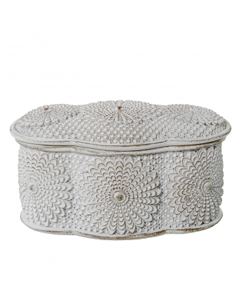 Joyero Resina Blanco 13x8,5x7cm