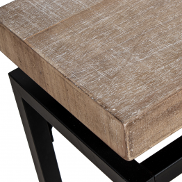 Mesa Entrada Madera C/patas Metal 80x25x80cm