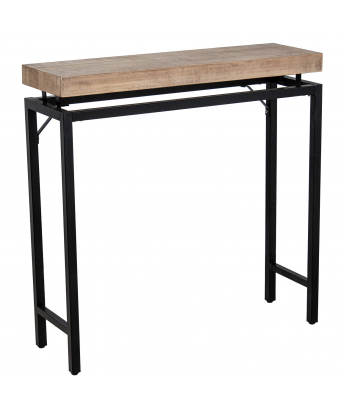 Mesa Entrada Madera C/patas Metal 80x25x80cm