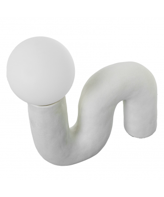 Lampara Sobremesa Ceramica Blanca 1xg9 No Incluida 30x12x30.5cm