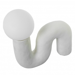 Lampara Sobremesa Ceramica Blanca 1xg9 No Incluida 30x12x30.5cm