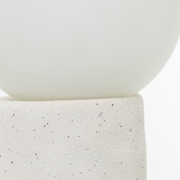 Lampara Sobremesa Ceramica Blanca 1xg9 No Incluida 30x12x30.5cm