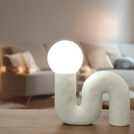 Lampara Sobremesa Ceramica Blanca 1xg9 No Incluida 30x12x30.5cm