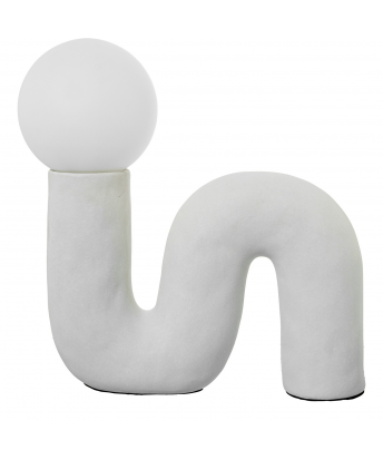 Lampara Sobremesa Ceramica Blanca 1xg9 No Incluida 30x12x30.5cm