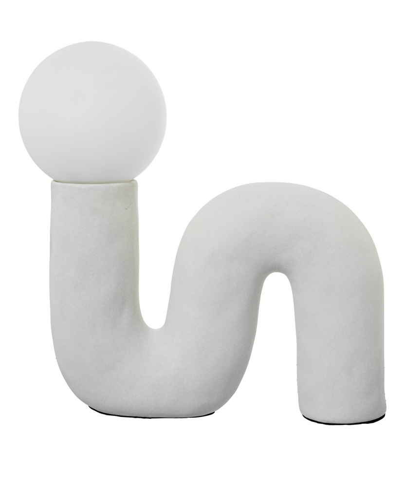 Lampara Sobremesa Ceramica Blanca 1xg9 No Incluida 30x12x30.5cm