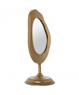 Espejo Sobremesa Metal Dorado 22x16x38cm