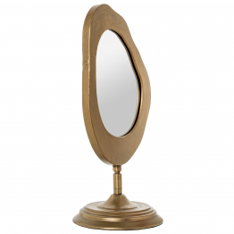 Espejo Sobremesa Metal Dorado 22x16x38cm