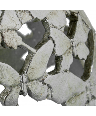 Figura Menina 23cm Resina Plateada 20x10x23cm