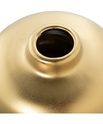 Jarron Ceramica Abstracto 20cm Oro Mate Ø15x20cm