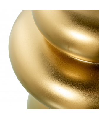 Jarron Ceramica Abstracto 20cm Oro Mate Ø15x20cm