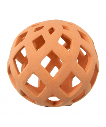 Set 2 Bolas Ceramica Calada 10cm Marron Teja Ø10cm