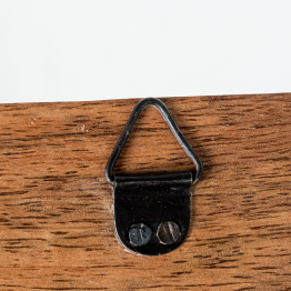 Perchero Pared Madera Mango C/2 Ganchos Latón/madera Mango 29x7x11cm