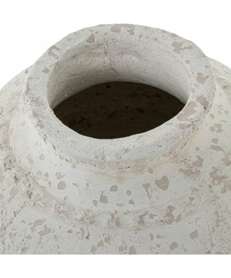 Jarrón Cerámica Blanca Ø21x43cm