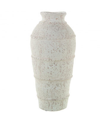 Jarrón Cerámica Blanca Ø21x43cm