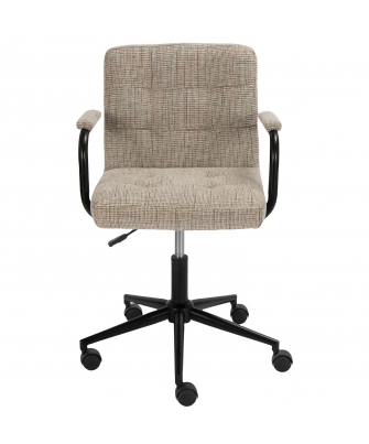 Silla Giratoria Metal C/ruedas Gris 57.5x59x90.5/101cm