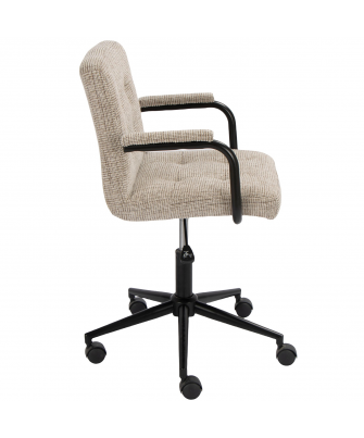 Silla Giratoria Metal C/ruedas Gris 57.5x59x90.5/101cm