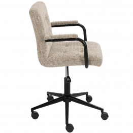 Silla Giratoria Metal C/ruedas Gris 57.5x59x90.5/101cm