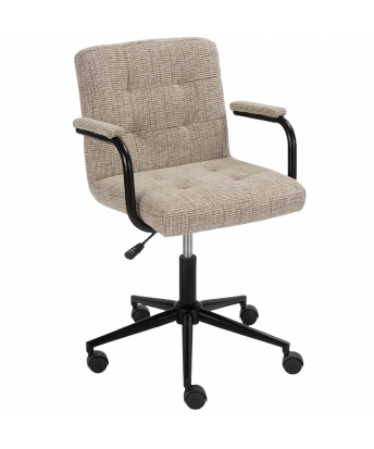 Silla Giratoria Metal C/ruedas Gris 57.5x59x90.5/101cm