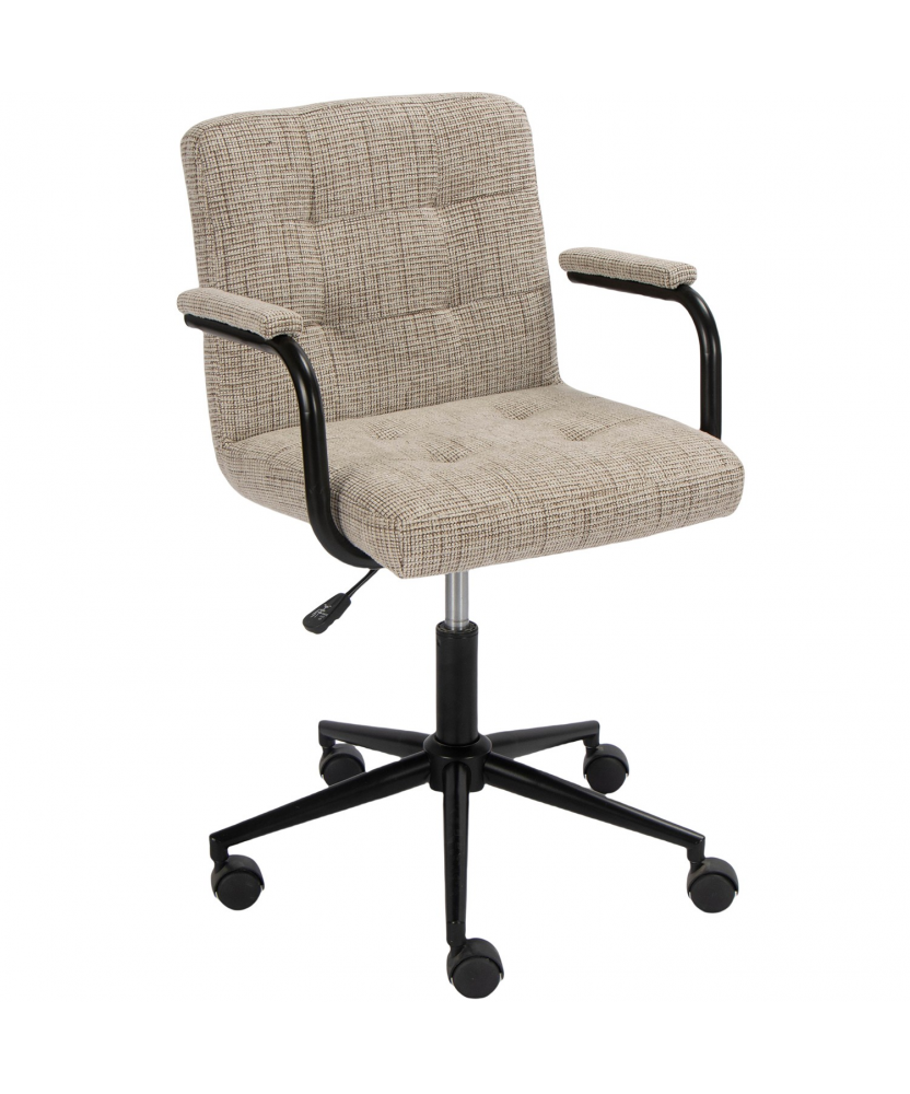 Silla Giratoria Metal C/ruedas Gris 57.5x59x90.5/101cm