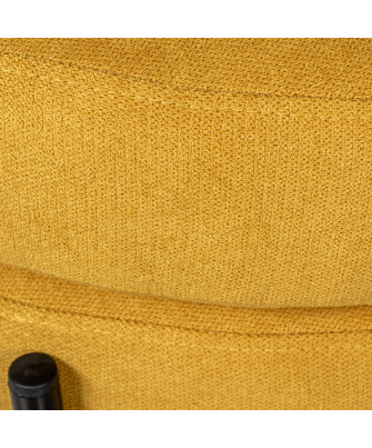 Sillon Tela Mostaza Patas Metal Negro 78x71x73 Cm