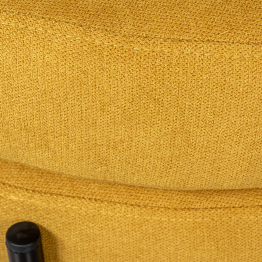 Sillon Tela Mostaza Patas Metal Negro 78x71x73 Cm