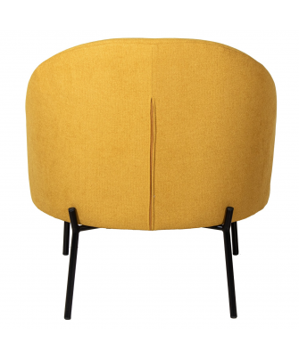 Sillon Tela Mostaza Patas Metal Negro 78x71x73 Cm