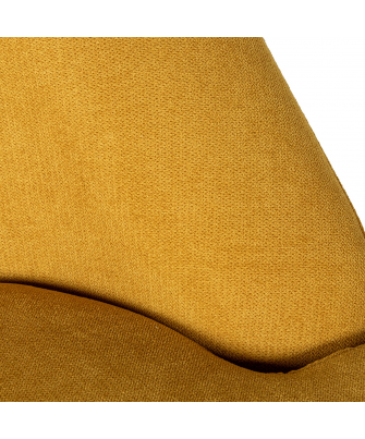 Sillon Tela Mostaza Patas Metal Negro 78x71x73 Cm