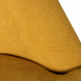 Sillon Tela Mostaza Patas Metal Negro 78x71x73 Cm