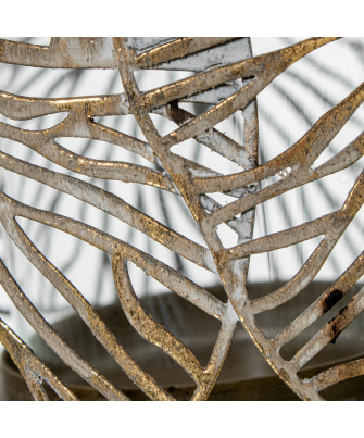 Portavelas Metal Dorado Ø13x16cm