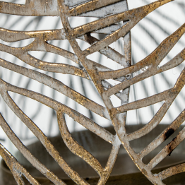 Portavelas Metal Dorado Ø13x16cm