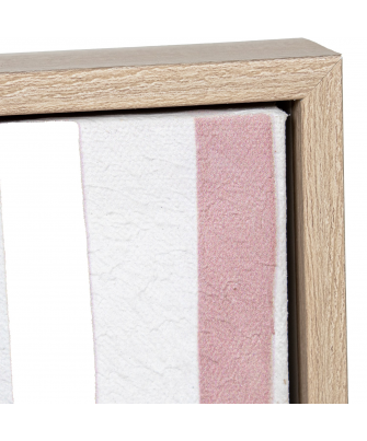 Cuadro Lienzo Marco Madera Natural 48x68cm Abstracto 50x70x3,5cm