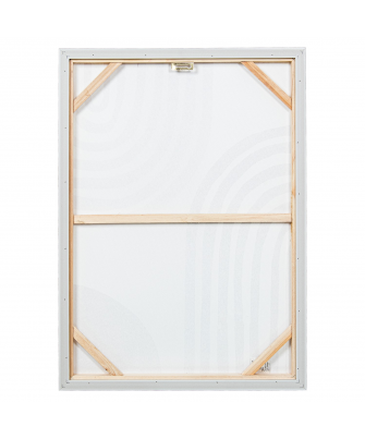 Cuadro Lienzo Marco Madera Natural 48x68cm Abstracto 50x70x3,5cm