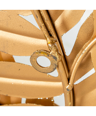 Adorno Pared Metal Árbol Dorado 74x90x6,5cm