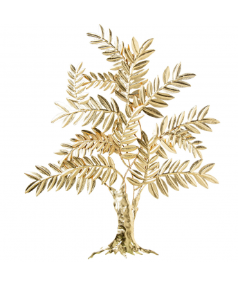 Adorno Pared Metal Árbol Dorado 74x90x6,5cm